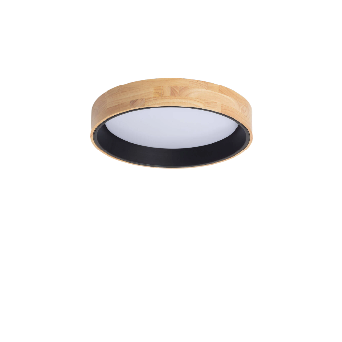 Plafón LED Decorativo Circular Superficie 30W CCT 3000-6000ºK con Tonalidad de Luz Regulable y Control Remoto Negro