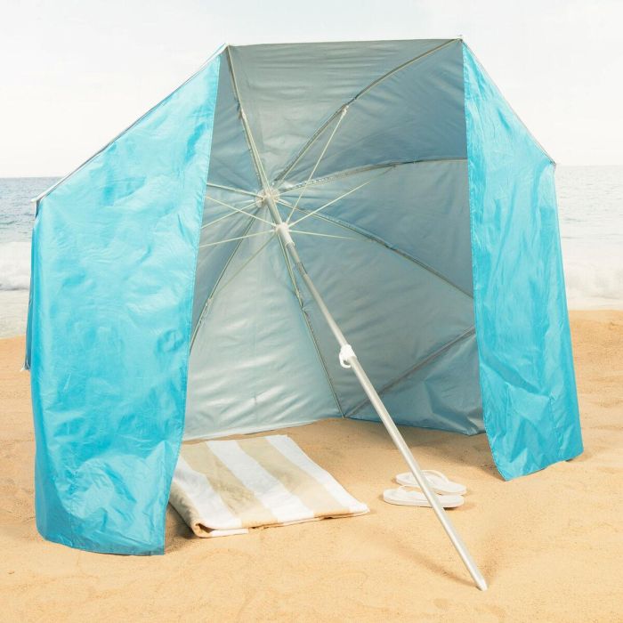 Sombrilla Aktive Azul 200 x 185 x 200 cm (6 Unidades) 2 Sombrilla Aktive Azul 200 x 185 x 200 cm (6 Unidades) 2