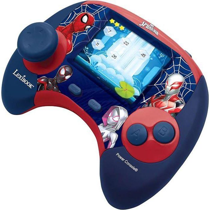 Lexibook JCG100DPi1 Consola educativa bilingüe francés/inglés Spiderman, pantalla LCD 2,8 pulgadas, azul/rojo 1
