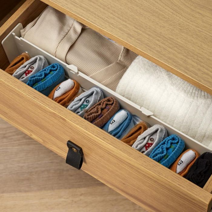 Juego de 2 Separadores de Cajón Extensibles de Polipropileno 4