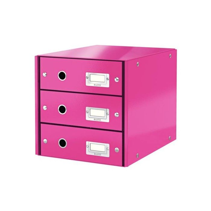 Modulo 3 Cajones Leitz Click&Store Plegable Fucsia
