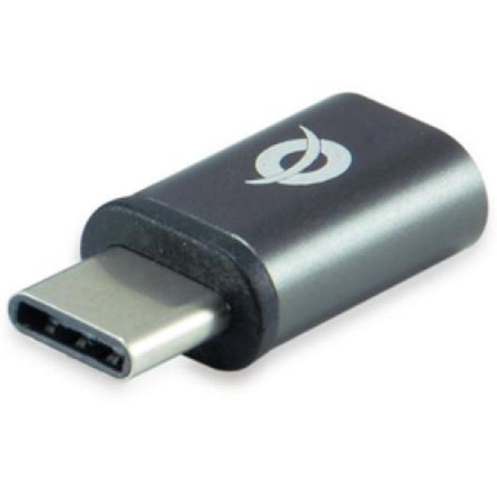 Conceptronic Kit Adaptadores USB Tipo C OTG Macho/Hembra Negro Aluminio Para Cargar Y Sincronizar Dispositivos Móviles 1