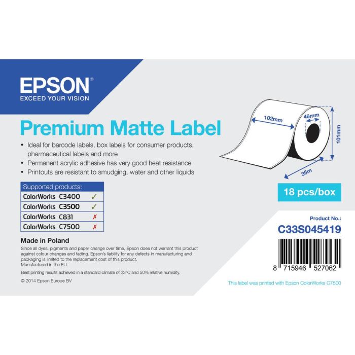 Rollo Papel Térmico Epson C33S045419 (1 unidad)