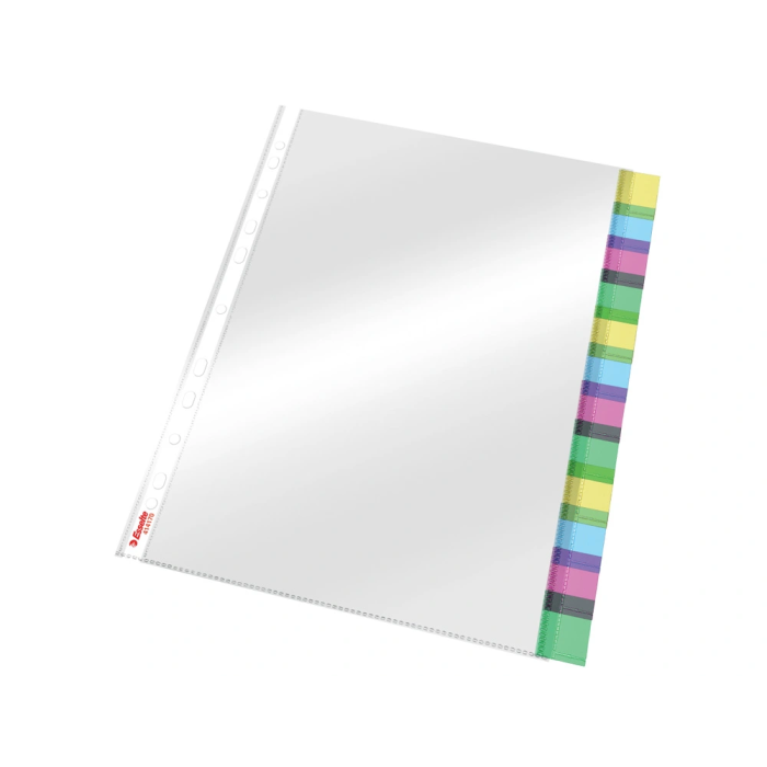 Esselte Funda Multitaladro DIN A4 Polipropileno Cristal con Pestañas, 85 micras, Pack 12 Unidades 5