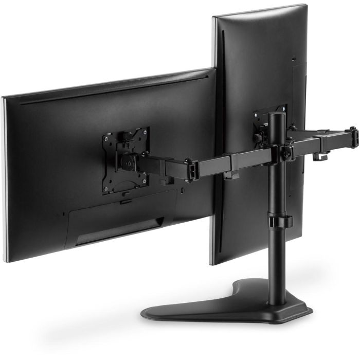 DIGITUS DA-90401 Soporte de escritorio para 2 Monitores de 15-32" hasta 8kg por pantalla, Stand Independiente, Negro 9