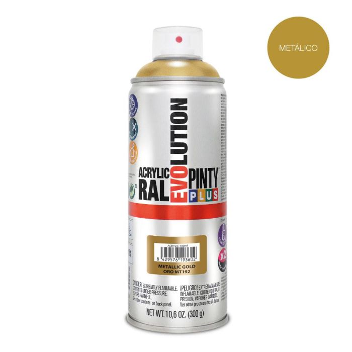 Pintura en spray pintyplus evolution metalizada 520 cc oro mt192