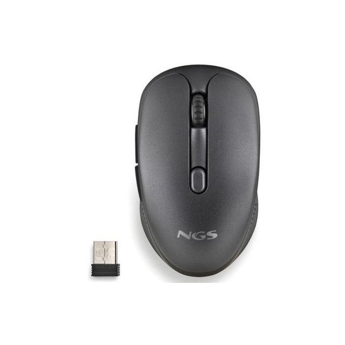 NGS Ratón Inalámbrico Evo Peep, Multidispositivo Bluetooth 2.4GHz, Botones Silenciosos, Batería Recargable, Hasta 3200 DPI, Negro 1