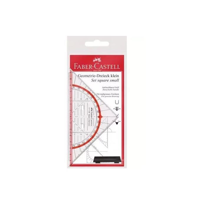 FABER-CASTELL Geometrie-Dreieck klein mit Griff 14cm 1 FABER-CASTELL Geometrie-Dreieck klein mit Griff 14cm 1