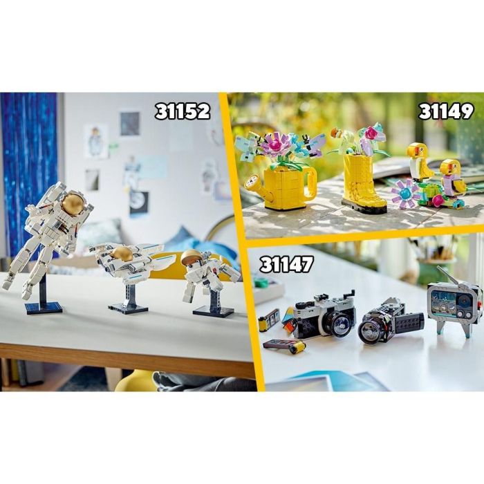 Lego 31147 Creator Cámara Retro 3en1, Juguete Transformable con 3 Modelos, Decoración de Oficina y Dormitorio