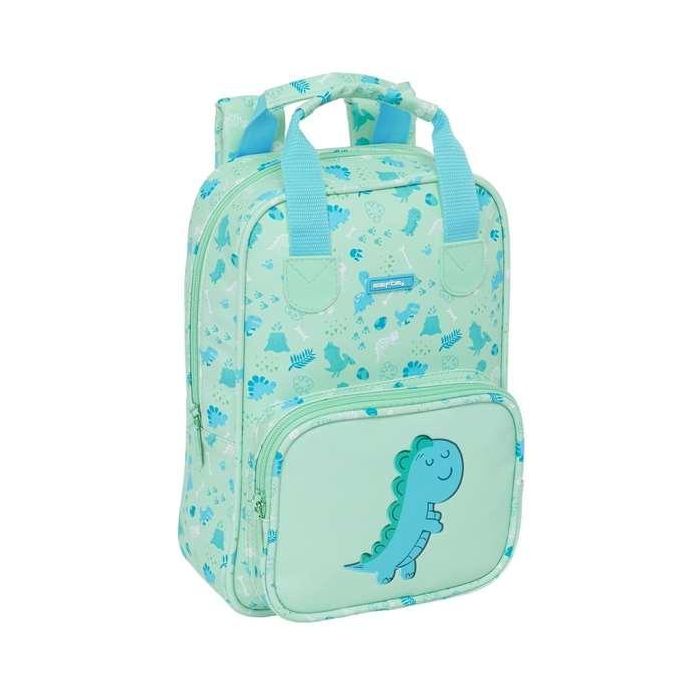 Mochila Infantil Safta Dino Verde 20 x 28 x 8 cm