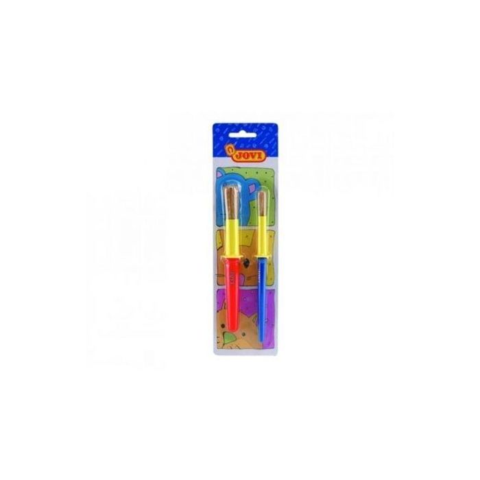 Pincel Jovi Escolar Antigoteo Blister De 2 (Medio Y Grueso)