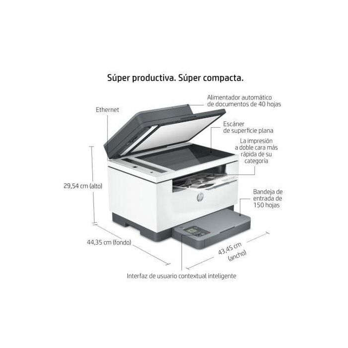 HP Impresora Multifunción Laser Monocromo M234Sdn, 29ppm, Blanco y Negro, Impresión, Copia, Escáner, Dúplex, A4, HP Smart 3 HP Impresora Multifunción Laser Monocromo M234Sdn, 29ppm, Blanco y Negro, Impresión, Copia, Escáner, Dúplex, A4, HP Smart 3