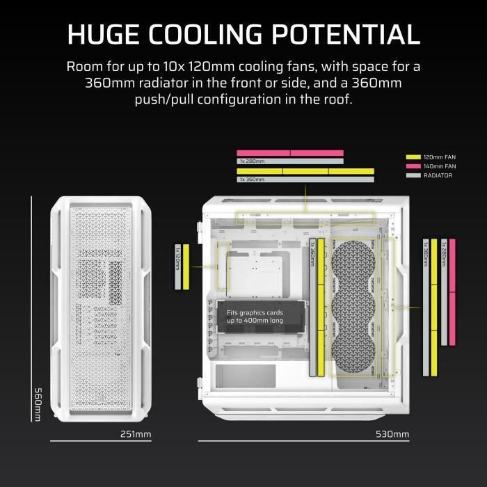 Corsair 5000T RGB Caja PC Gaming Semitorre ATX Cristal Templado con Ventana Blanca 2 Corsair 5000T RGB Caja PC Gaming Semitorre ATX Cristal Templado con Ventana Blanca 2