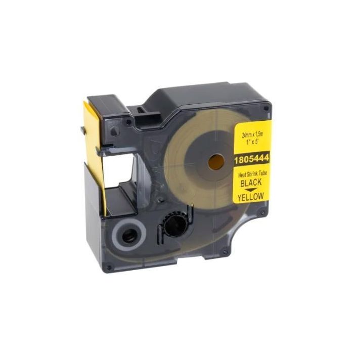 Dymo Rhino Tubo Termorretractil Negro Sobre Amarillo 24 mm