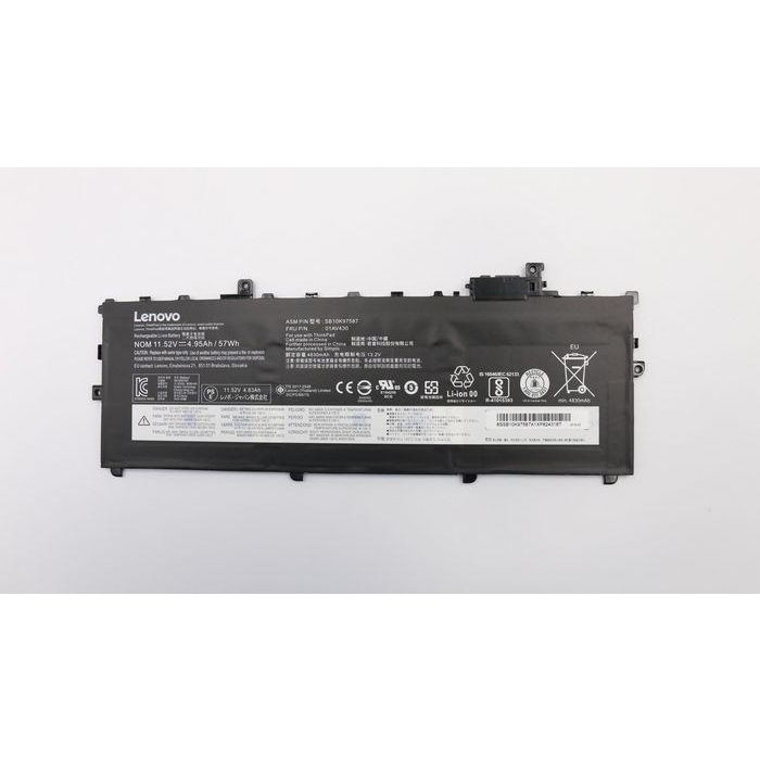 Lenovo Lithium-ion internal battery, 57WH capacity, designed for Lenovo laptops, ensuring reliable mobile computing power. Lenovo Lithium-ion internal battery, 57WH capacity, designed for Lenovo laptops, ensuring reliable mobile computing power.