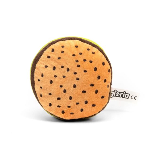Gloria Peluche para Perro Hamburdog Hamburguesa con Sonido, Suave, para Razas Medianas y Pequeñas, Poliéster Multicolor 10