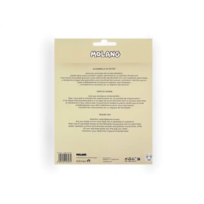 Wondee Alfombrilla de Ratón Molang Redonda Plant Lover Antideslizante Control Preciso 200mm 6