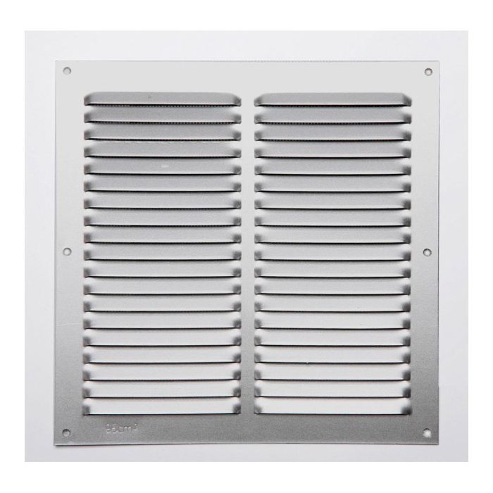 Fepre Rejilla de ventilación de aluminio cromado 20x20 cm