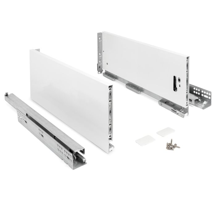 Herrajes Alk Cajón Qube Extracción Total Cierre Amortiguado Laterales 13mm Profundidad 350mm Altura 185mm Blanco 40kg Carga 0 Herrajes Alk Cajón Qube Extracción Total Cierre Amortiguado Laterales 13mm Profundidad 350mm Altura 185mm Blanco 40kg Carga 0
