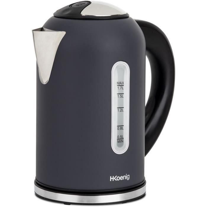 H.Koenig BOE52 Hervidor Eléctrico Programable Acero Inoxidable 1.7L 2200W Digital con Control de Temperatura y Función Mantener Caliente 1