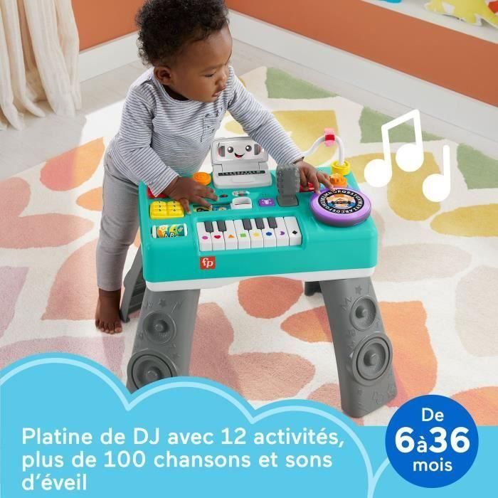 Fisher-Price HRB64 Mesa de Actividades Mi DJ Musical Interactiva, Juguete Ríe y Disfruta para Bebés y Niños Pequeños 5