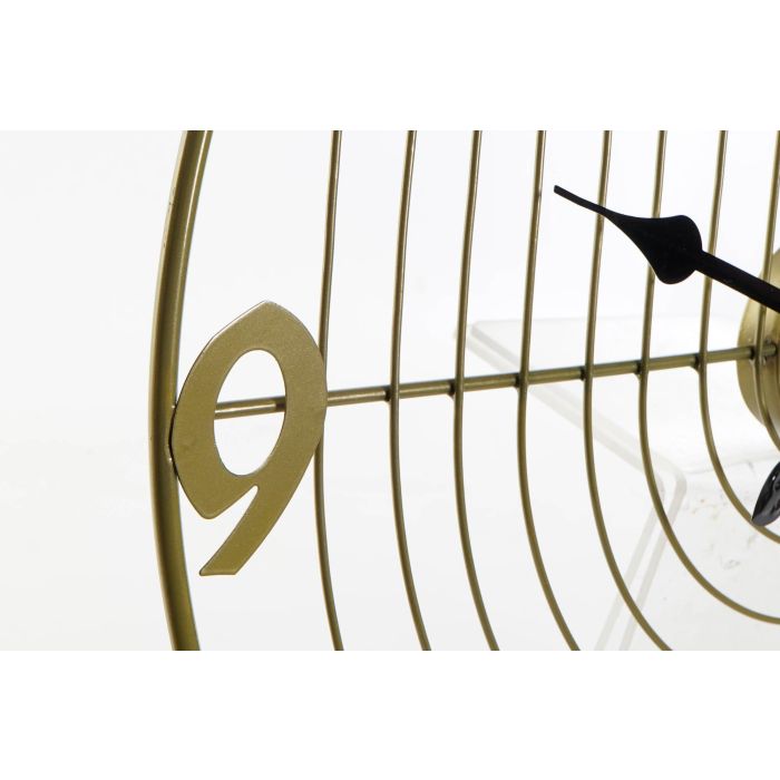 DKD Home Decor Reloj de Pared Moderno Negro Dorado 3 x 60 x 60 cm (2 Unidades) 1