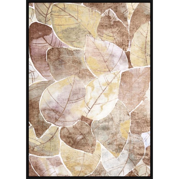 DKD Home Decor Cuadro Tradicional Hojas de Lienzo Multicolor 83 x 123 cm Profundidad 4.5 cm (Pack 2 Unidades)