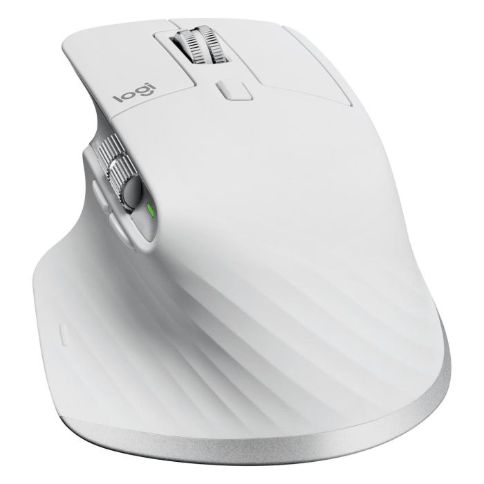 Logitech MX Master 3S Ratón Inalámbrico Bluetooth Láser 8000 DPI Mano Derecha Color Gris Pale Grey para Oficina