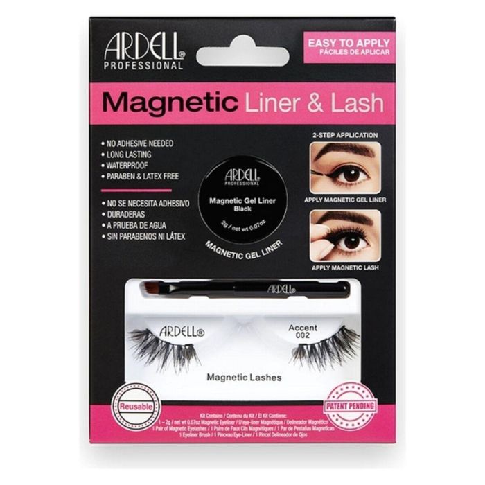 Ardell Magnetic Liner & Lash Accent Pestañas #002 + Gel Liner