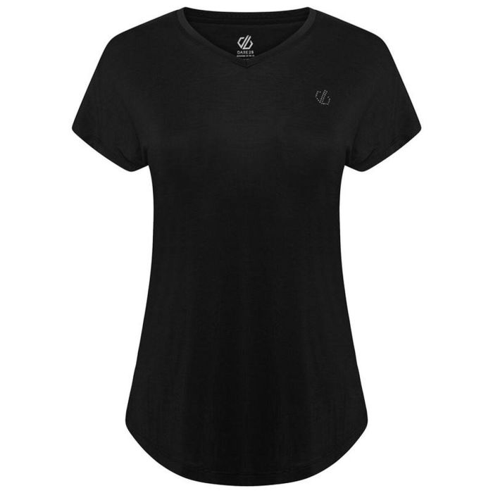 Camiseta de Manga Corta Mujer Dare 2b Agleam Negro 0 Camiseta de Manga Corta Mujer Dare 2b Agleam Negro 0