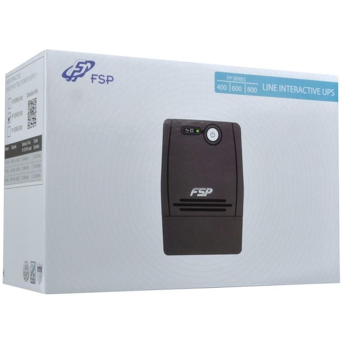 FSP FP 600*Line-interactive UPS 600VA/360W 2*SCHUKO. AVR 2