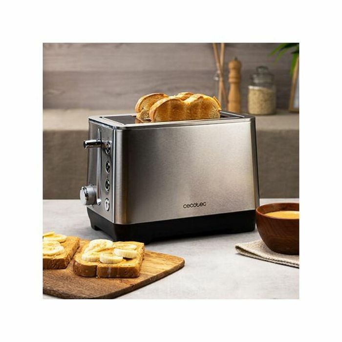 Tostadora Cecotec BigToast Double Acero Inoxidable 1000 W 1 Tostadora Cecotec BigToast Double Acero Inoxidable 1000 W 1