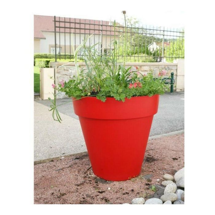 Riviera Soleilla Ronda Maceta Ø 39.2 x 35.8 cm, Rojo 25 L, resistente a heladas y UV, fabricación francesa 1 Riviera Soleilla Ronda Maceta Ø 39.2 x 35.8 cm, Rojo 25 L, resistente a heladas y UV, fabricación francesa 1