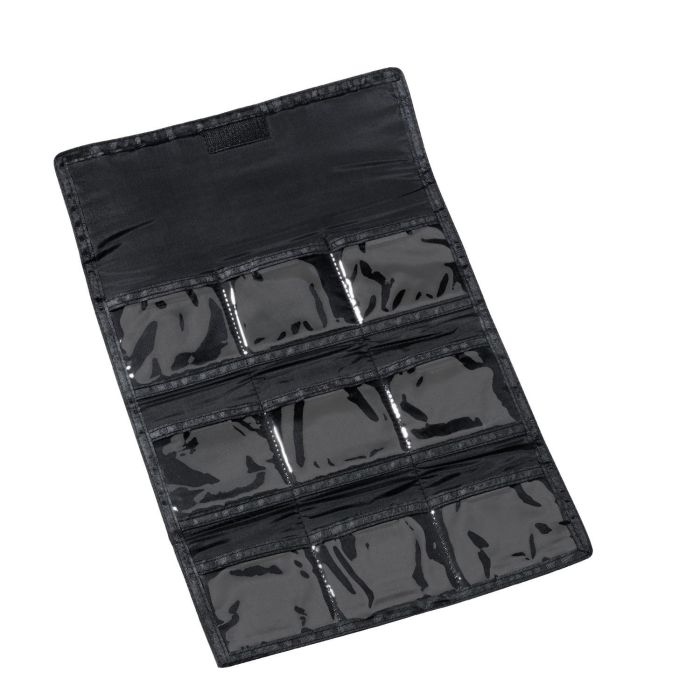 Andis Cartera Porta Cuchillas Plegable para Transporte y Almacenamiento de 9 Cuchillas Desmontables con Velcro - Poliéster 600D