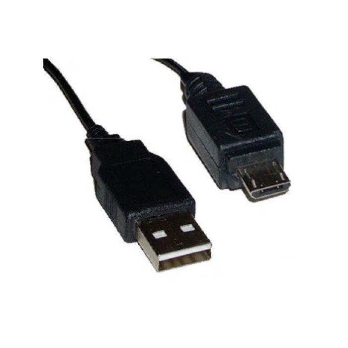 Equip Cable USB 2.0 Tipo A Macho a Micro Tipo B Macho Doble Blindado Negro para Smart Phones Carga y Transferencia de Datos