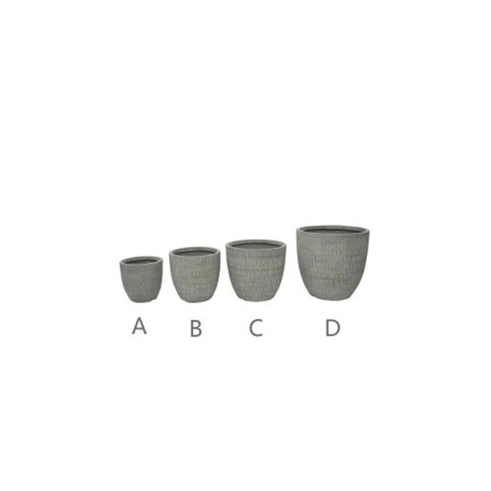 Macetero Terraza Y Jardin DKD Home Decor Gris 44 x 43 x 44 cm Set de 4