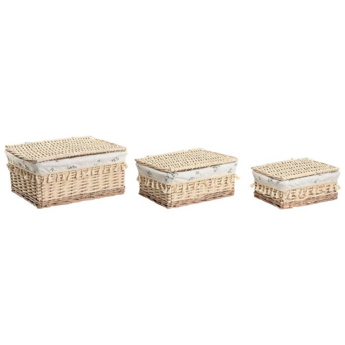 Cesta Ropa Shabby DKD Home Decor Natural 33 x 20 x 42 cm Set de 3 1 Cesta Ropa Shabby DKD Home Decor Natural 33 x 20 x 42 cm Set de 3 1