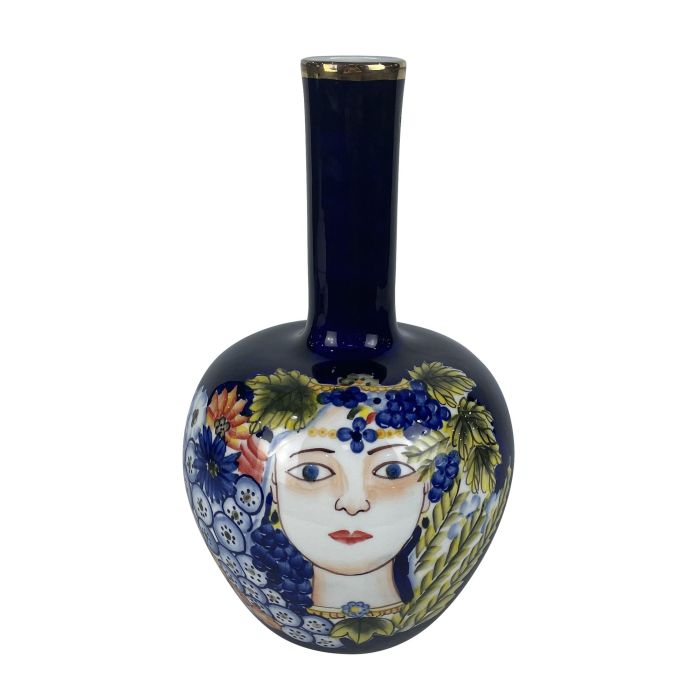 DKD Home Decor Jarrón de Porcelana Estilo Shabby Colección Margot Diseño Cara Multicolor Azul 17x30x17 cm 0 DKD Home Decor Jarrón de Porcelana Estilo Shabby Colección Margot Diseño Cara Multicolor Azul 17x30x17 cm 0