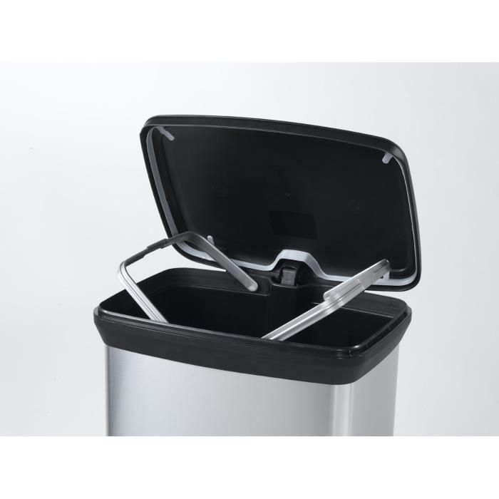 CURVER | Cubo de basura con pedal de 50L, aspecto metálico, plástico reciclado 1 CURVER | Cubo de basura con pedal de 50L, aspecto metálico, plástico reciclado 1