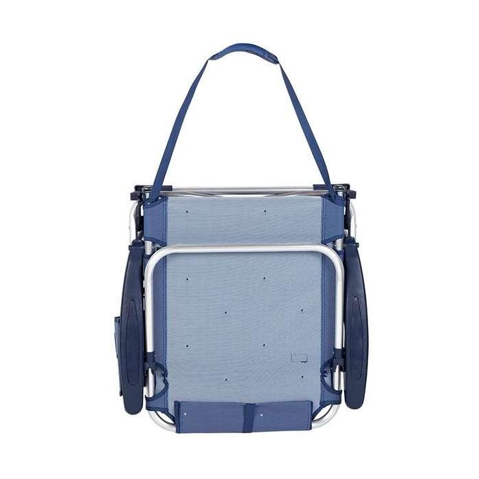 Silla playa aluminio plegable 4 posiciones 51x45x76cm con cojin,bolsillo y asa. 8 Silla playa aluminio plegable 4 posiciones 51x45x76cm con cojin,bolsillo y asa. 8