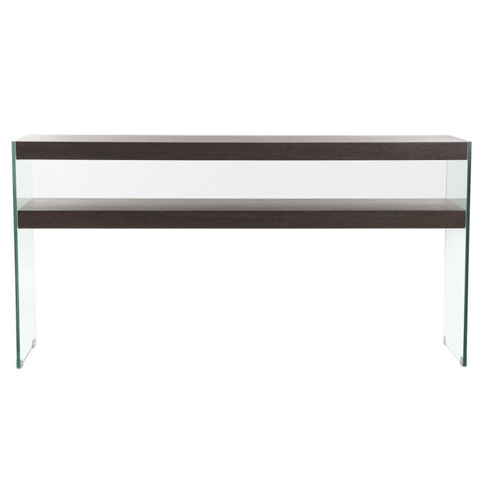 Consola DKD Home Decor Marrón Transparente Cristal Nogal Madera MDF 160 x 45 x 80 cm 3