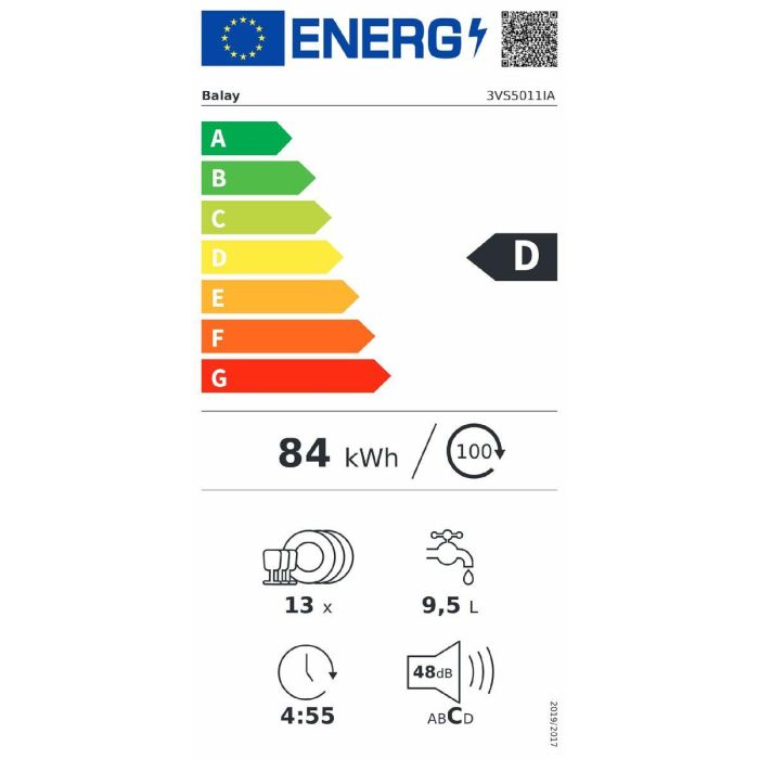 Lavavajillas Balay 3VS5011IA 1