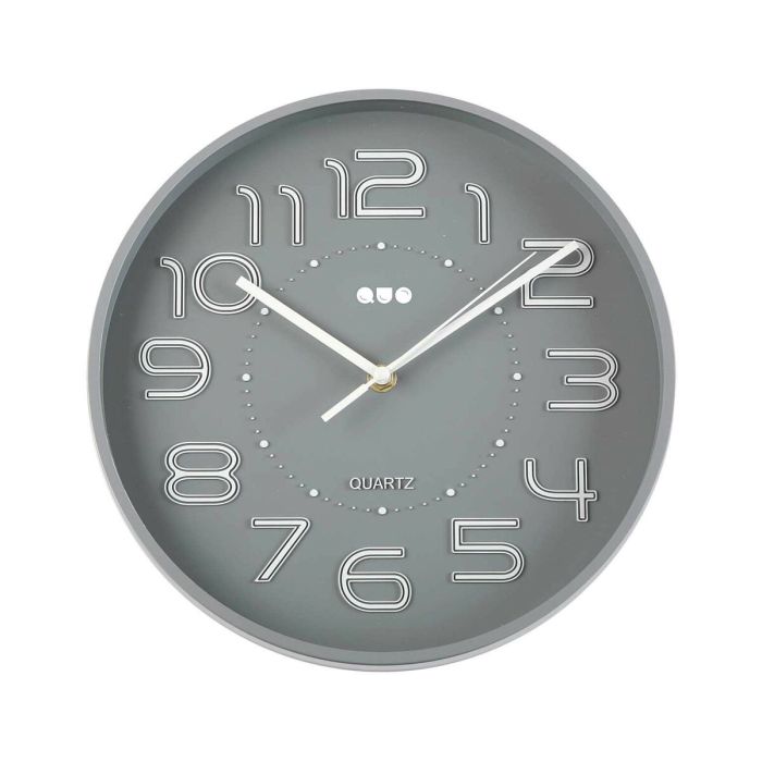 Reloj de Pared Versa Gris Plástico 3,7 x 30 x 30 cm