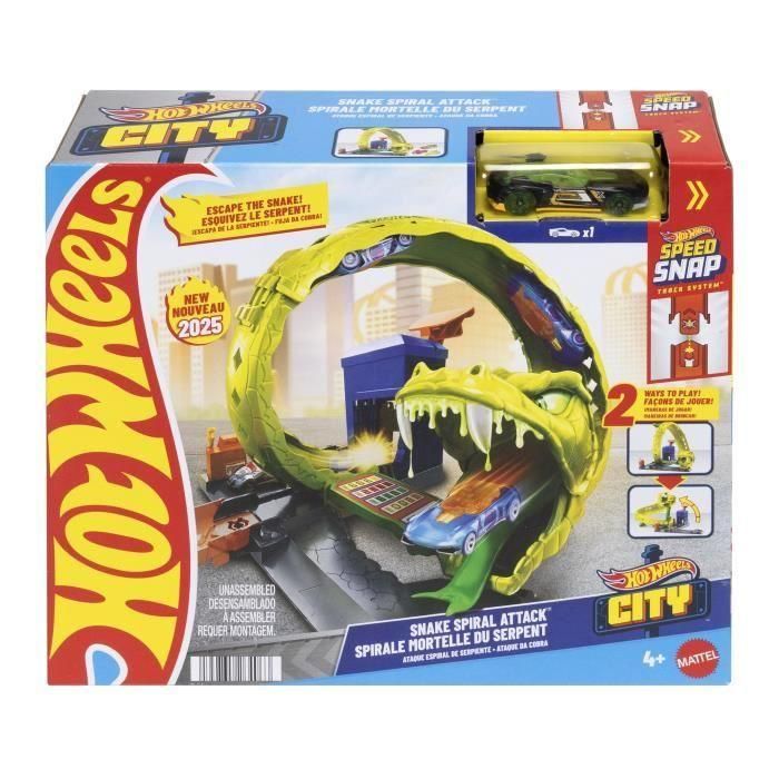 Hot Wheels JBM63 - Pista Serpiente en Bucle con Coche de Fundición 1 Hot Wheels JBM63 - Pista Serpiente en Bucle con Coche de Fundición 1