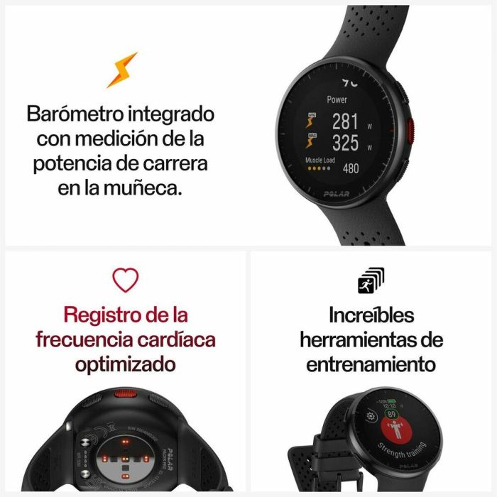 Smartwatch Polar Negro 1,2" 3