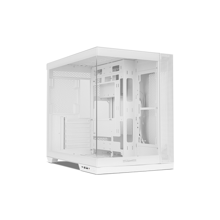 NOX HUMMER ASTRA NEO Caja PC Blanca Frameless USB 3.0 Type-C 5