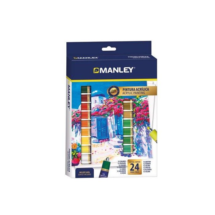 Pintura Acrilica Manley 12 Ml Estuche De 24