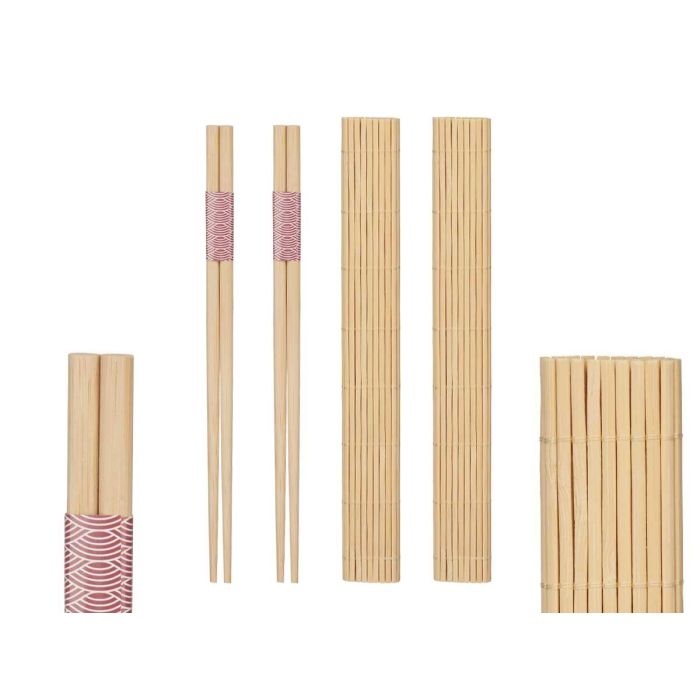 Set Sushi 4 Palillos Y 2 Esterillas Bamb Kinvara 4X24CM (48 Unidades) 3 Set Sushi 4 Palillos Y 2 Esterillas Bamb Kinvara 4X24CM (48 Unidades) 3