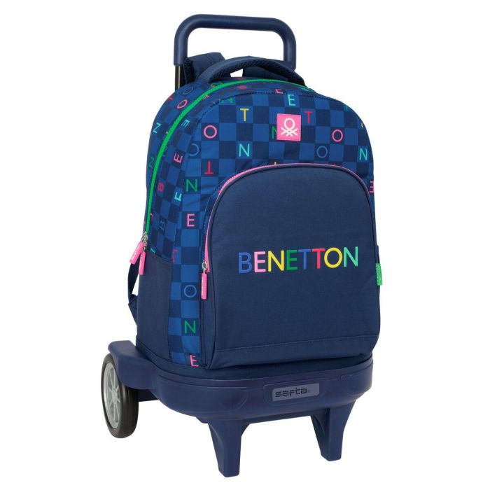 Mochila Escolar Benetton Damero Azul marino 33 x 45 x 22 cm 0 Mochila Escolar Benetton Damero Azul marino 33 x 45 x 22 cm 0