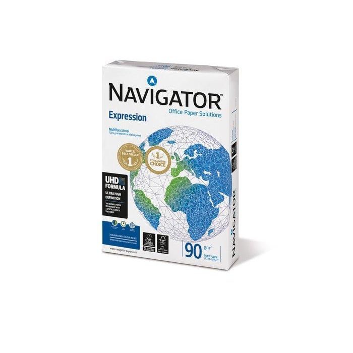 Navigator Papel DIN A4 90 gramos 500 hojas Fotocopiadora Extra Blanco 99.99% Libre Atascos UHD Ideal Impresión Color